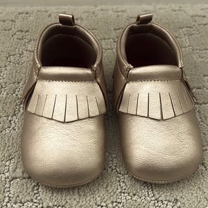 Brand new Target Gold Baby Moccasins